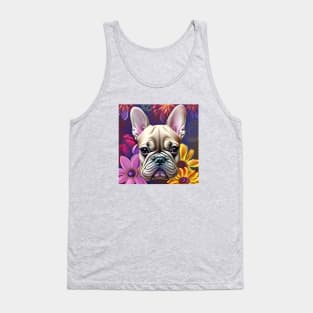 Beautiful Frenchie Flower Tank Top